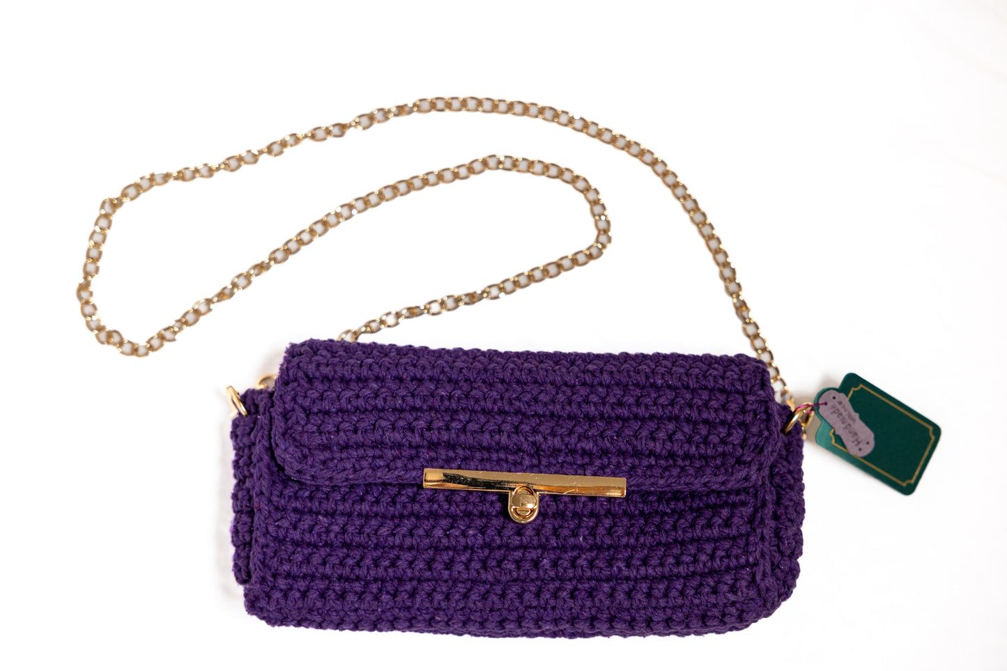 Purple Macramé Handbag